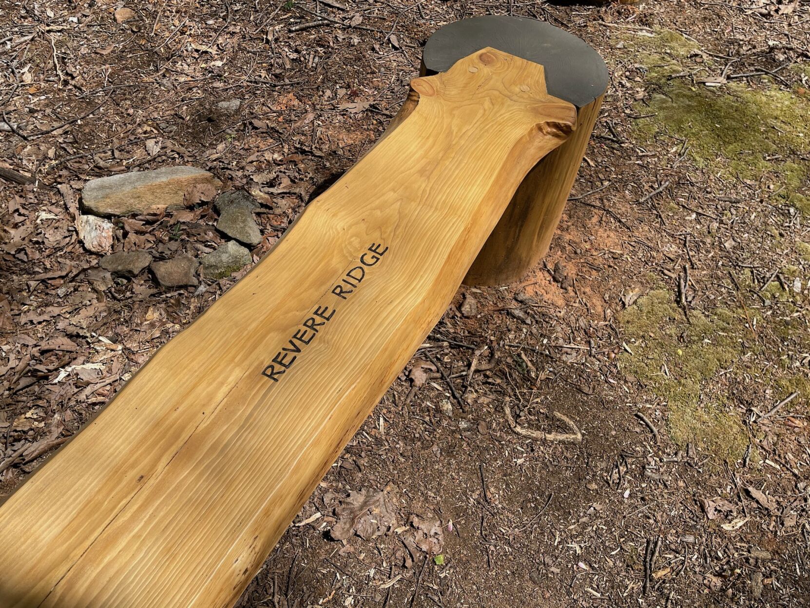 Details were added to the hand-carved benches created by Vic Shannon.